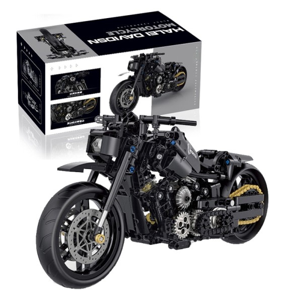 Klassisk Motorcykel Byggnad Modell Klossar Moto Road Racer tegelstenar Jul presenter leksaker