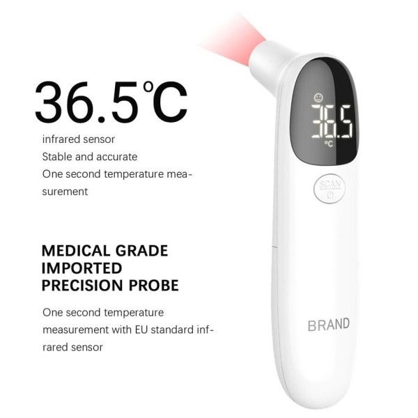 Medicinsk Temperatur Infraröd Digital Infraröd Termometer Mät feber Vuxen Barn