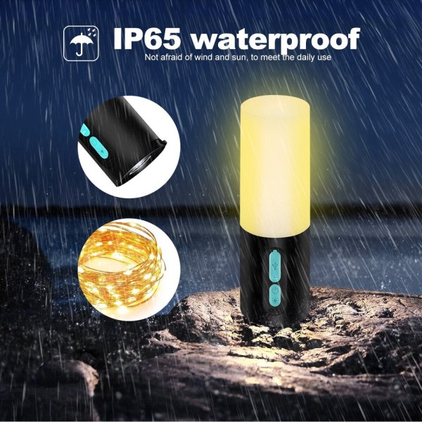 Camping String Lights med Camping Lantern 4 in 1 Design Camping Lights