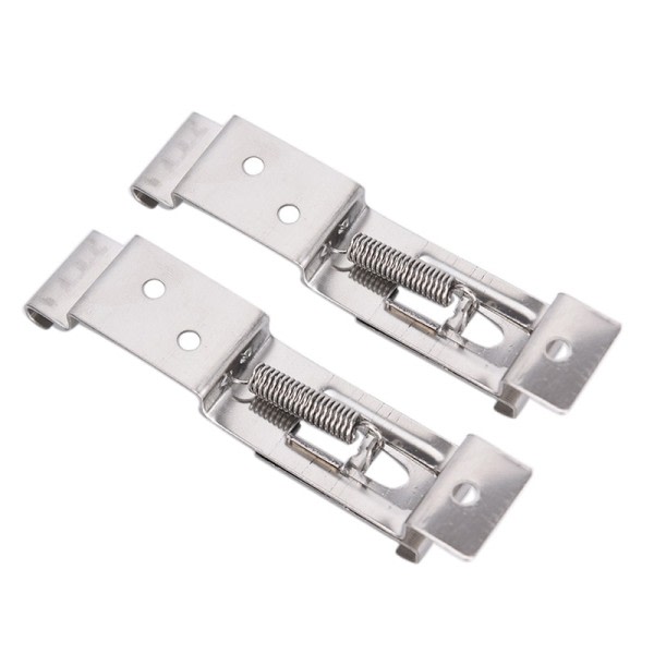 2 STK Rektangulær Bil Licens Plade Fjeder Belastet Rustfrit Stål Bracket Biler Ramme Holder klemmer