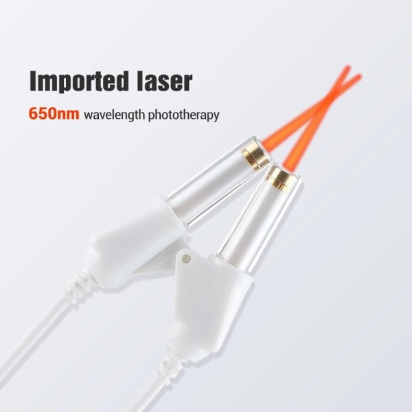 650nm Laser Fysioterapi Rhinitis Sinusitis Rehabilitering Dobbelt Hoved Næsehule Line Lav Frekvent Puls Næse Pleje Enhed