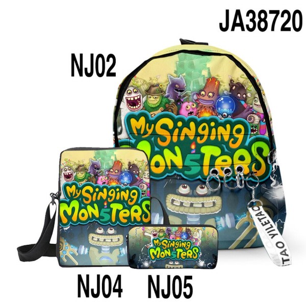 3 kpl Monsters reppu pojat tytöt alakoulu keskiluokka koulu opiskelijoiden koululaukku