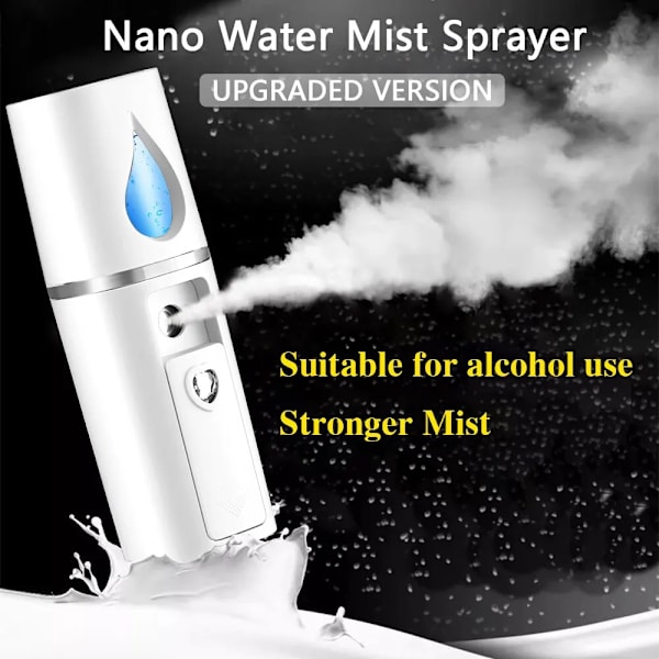Hög kvalitet Mini Nano Dimma Sprayer Kylare Ansikts Steamer Luftfuktare USB Uppladdningsbar Ansikte Fuktgivande Nebulisator Skönhet Hudvård