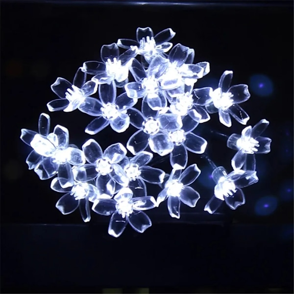 Kirsebær Blomster Blomster Garland Lampe Batteri USB Operert LED Snøre Fairy Lys