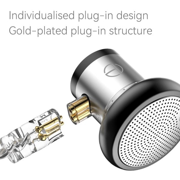 14,2 mm Dynamic Driver In Ear Hörlurar Bas Metal Platt Head Plug Earburd