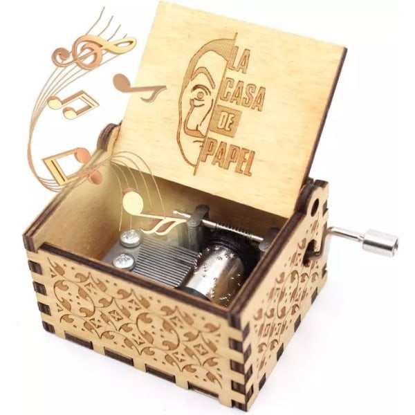 Puinen Mini Käsi Kärkitty Musiikki laatikko Koti Sisustus veistetty musiikki laatikko lahja