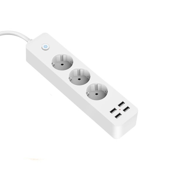 2200W 10A Power Strip Skrivbord EU Pluggar Socket Uttag Fler Socket med USB Laddning Adapter Switch