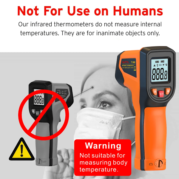 Infraröd termometer , handhållen värme temperatur  för matlagning testare