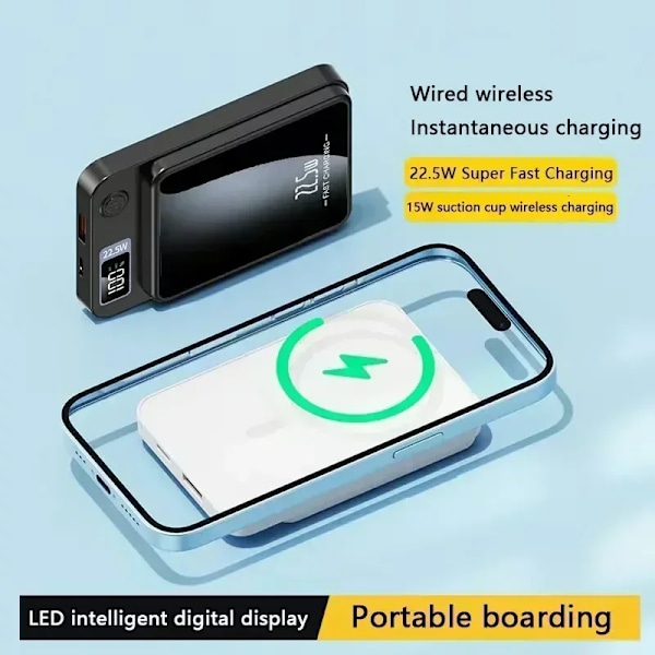 50000mAh magneettinen langaton laturi virta pankki nopea lataus IPhone  ja Samsungille