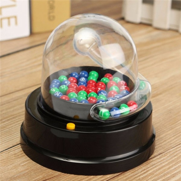 Elektrisk Lucky Lotteri Legetøj Nummer Plukke Maskin Mini Lotteri Bingo Spil Shake Lucky Ball