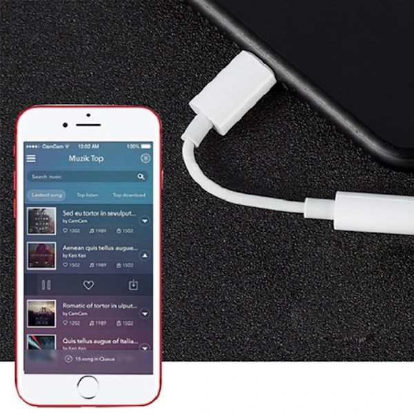 Lightning To 3 5 mm Jack Adapter Hörlurar Omvandlare Audio Aux Adaptrar