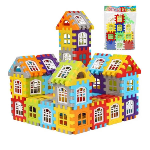 Baby Paradise Hus stavning förbryllad plast block City Gör-det-själv Kreativt Modell Figurer Utbildnings Barn leksaker