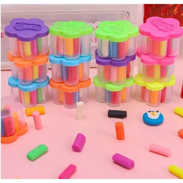 24 stykker æske børn fødselsdag fest store overraskelser gaver for børn diy farve ler håndlavet plasticine