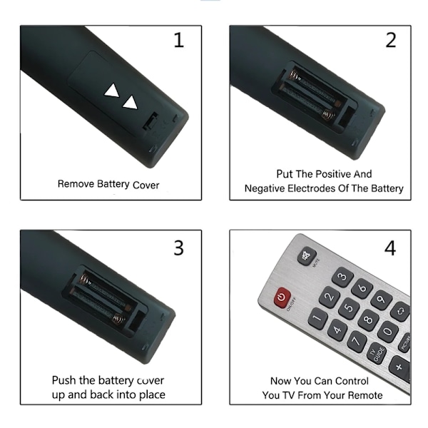 Korvaava Sharp Aquos TV Kaukosäädin Sharp Aquos Smart TV ( Netflix & YouTube painikkeet) - Toimii suoraan poissa