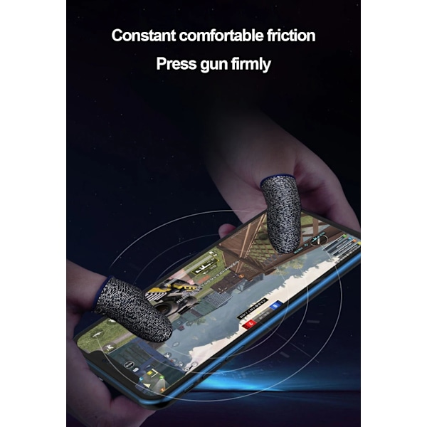 Icke-skrapa Touch Skärm Gaming Tumme Handskar Gaming Finger Sleeve Spel Controller Svettproof Handskar