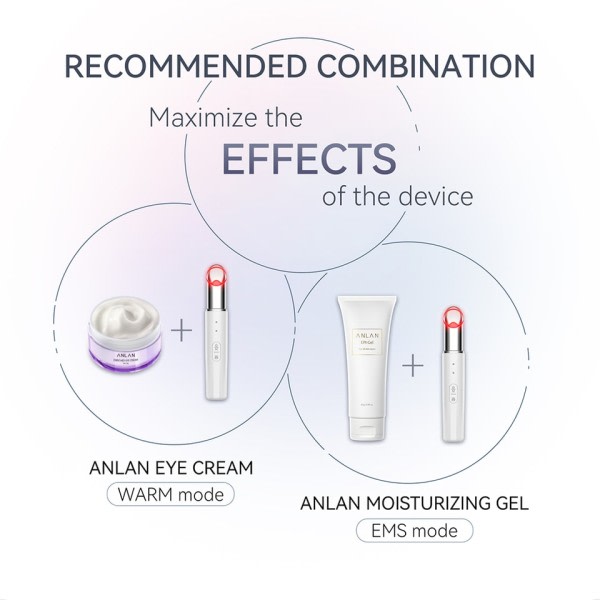 EMS Eye Beauty Device Microcurrent Anti Wrinkle Ta bort Ögon väskor Mörka Cirklar Ljus terapi