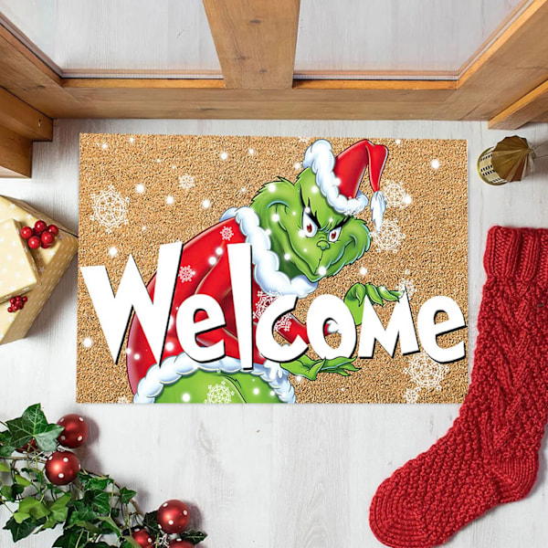 Jul Dörr Matta Ute Välkommen Matta För Främre Dörr, Entré Jul Matta