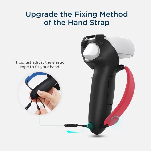 Top Version Controller Grips Tillbehör För Oculus Quest 2 Olik Färg Hand Rem