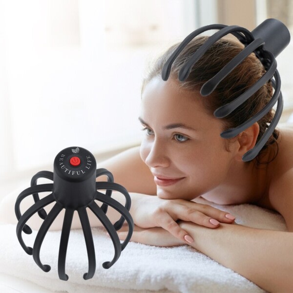 Elektrisk blæksprutte klo hovedbund massage