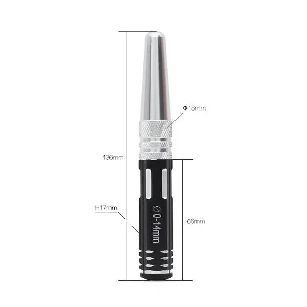 Rostfritt stål Taper Reamer Hål Expanderande Såg Öppnare Svart  Skruvmejsel Bit Diameter 0-14mm