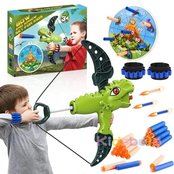 Dinosaurukset lelut jousi ja nuoli jousiammunta lelu setti 10 imu kuppi nuolet