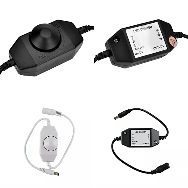 DC 12V 24V Trinløs Knap LED Dimmer Switch Controller til 3528 5050 Enkelt farve LED Strip Lys Dimmer Juster Lysstyrke