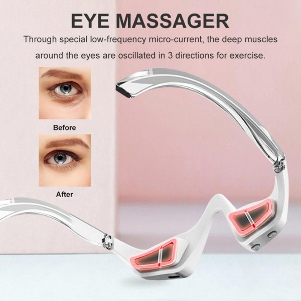 Øye massasje Oppladbar øye terapi massasje avlastning mørke sirkler øye pleie