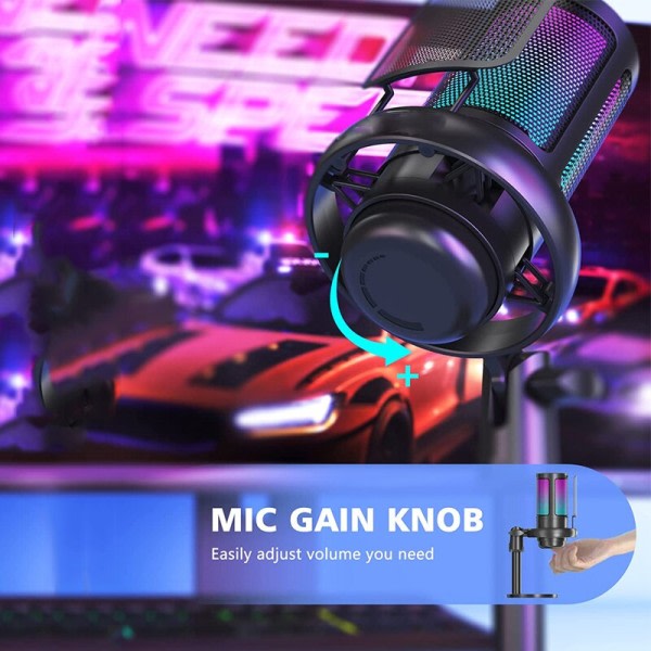 USB mikrofoni studio ammattimainen kondensaattori mikrofoni PC:lle tietokone tallennus