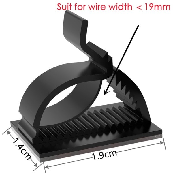 60 STK Selv klebende kabel styring organisering klemmer justerbar skrivebord ryddig wire ledning fikser feste klemmer