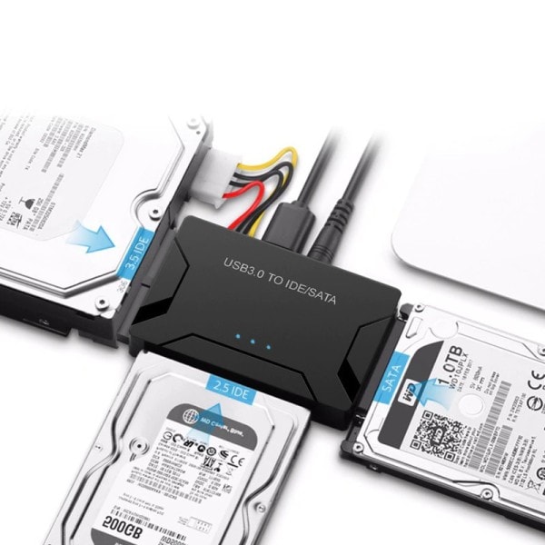 SATA til USB IDE Adapter 3 in 1 USB 3.0 Sata 3 kabel til 2.5 3.5 Hard Disk Drive HDD SSD konverter