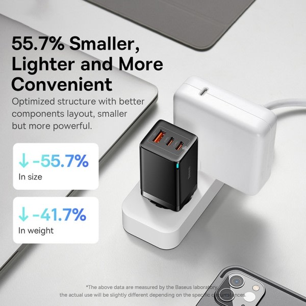 65W GaN5 USB Type C lader oppgradert telefon adapter lader