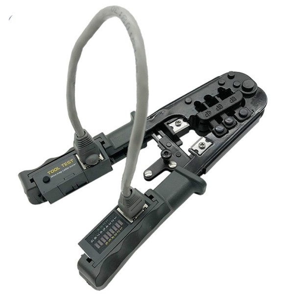 Multifunksjonell RJ45 Nettverk Kabel Crimper 8P6P4P Tre-Purpose Tester Ratchet Verktøy