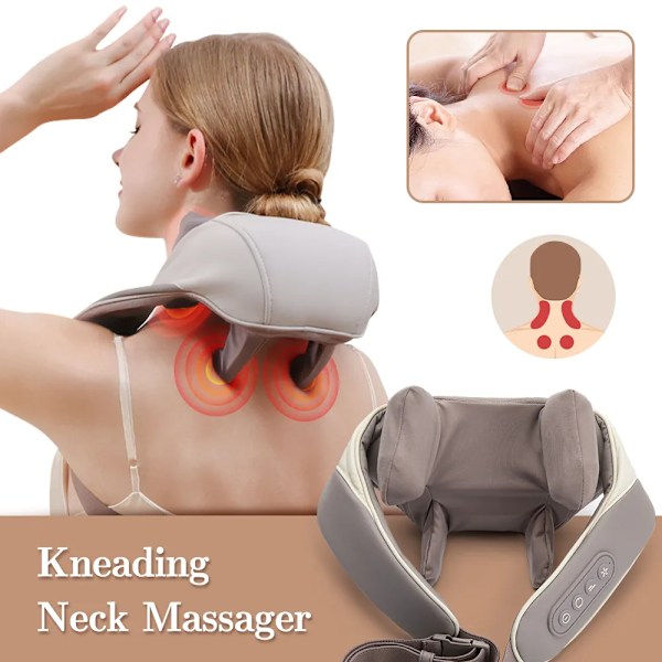 5D Knådning Shiatsu Massage Sjal Kiropraktik Rygg Massör för nacke axel smärta lindring