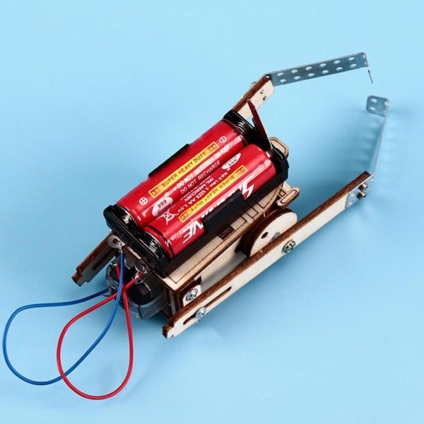 för Barn Praktisk Förmåga Leksak Elektrisk Gör-det-själv Barn Trä Utbildnings leksaker Trä Rep Klättring Robot Kit