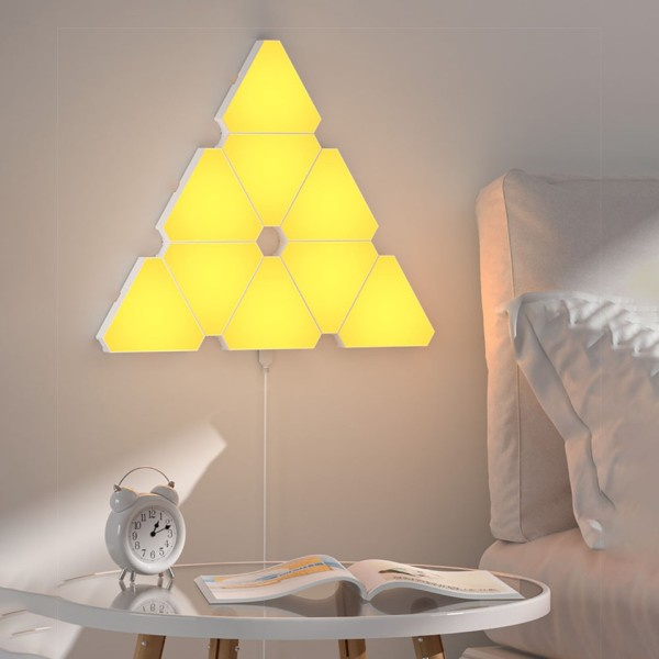 LED Trekantet Quantum Lampe RGB Væg Lampe Smart Pickup Rhythm Baggrund Lys