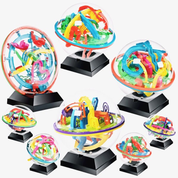 100 Step 3D Magic Maze Intellect Pall Labyrinth Sphere Globe Lelut Lapsille Koulutus Aivot Testeri