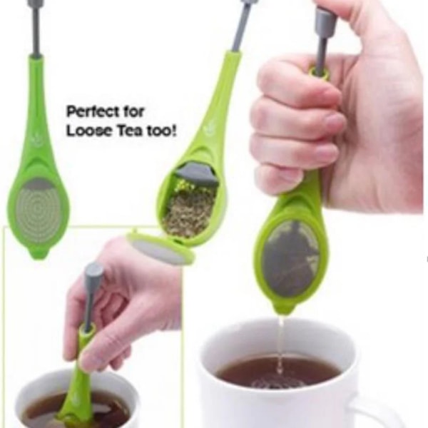Te Infuser Inbyggd kolv Hälsosam Intensiv Smak Återanvändbar Te påse Plast Te&Ckaffe Sil