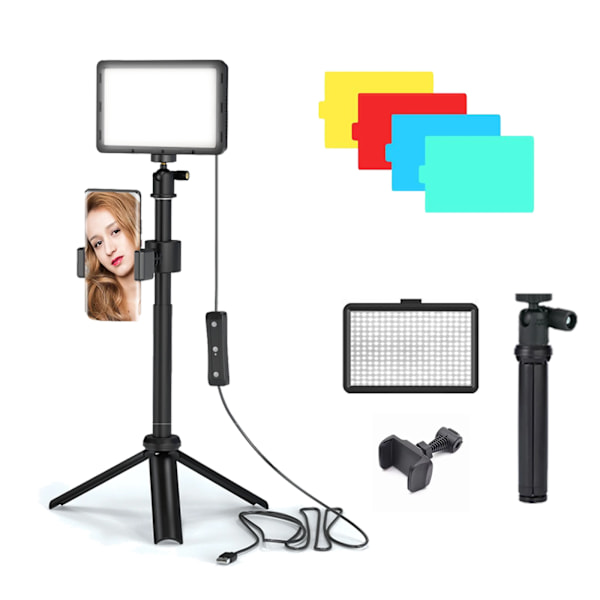 Fotografi LED Video Ljus Panel Belysning Foto Studio Lampa Kit