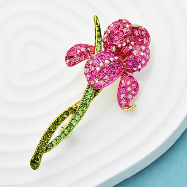 Orchid Blomster Brocher Nyt Design Skønhed Blomster Fest Kontor Broche Nål