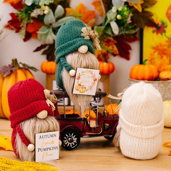 Høst Plysj Alv Dverger Dukker Halloween Gnome Dukker Gresskar Solsikke Jule gaver