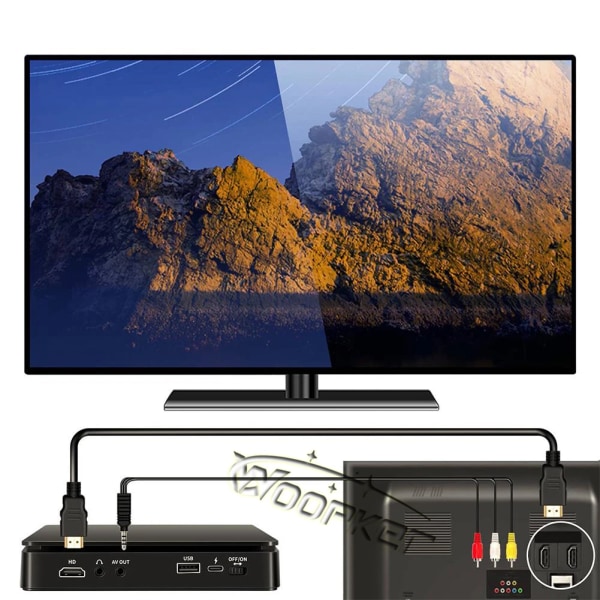 Høy kvalitet Woopker DVD Spiller HD Spiller HDMI AV Tilkobling Med USB inngang Hodetelefon Utgang  touch LED Skjerm HD 1080P Type-C 5V / 2A