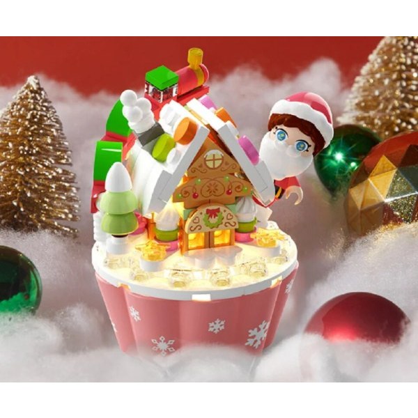 joulu päivä piparkakku talo kakku koristeet luovat lelut joulu lahjat