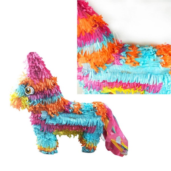 Pinata Rainbow Æsel Shape Spil Rekvisitter Sugar Beat Kreativ Dekoration til børn fødselsdag fest