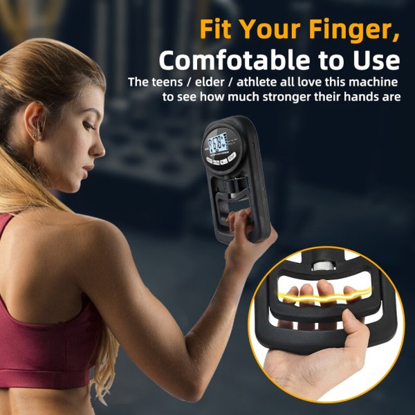 Digital Hand Dynamometer Grip Styrka Tränare Elektronisk Tester Mätare Mätare Mätare