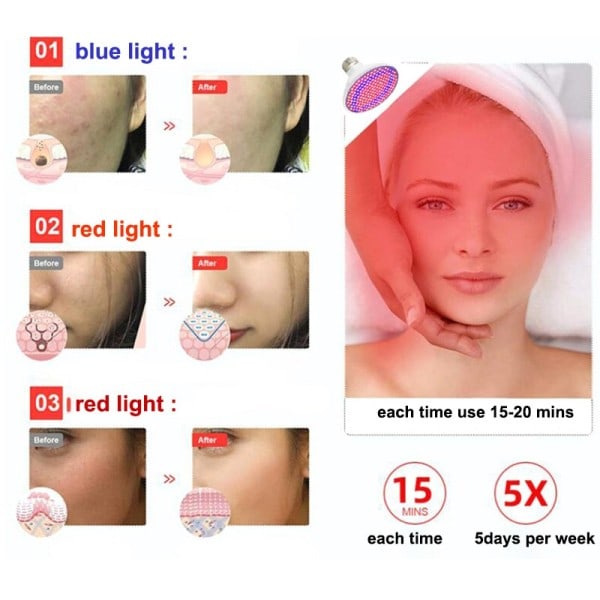 Anti Aging Röd blå led Ljus terapi Djup Röd 660nm Nära Infraröd 850nm Skönhet växt växt ljus lampa lampa