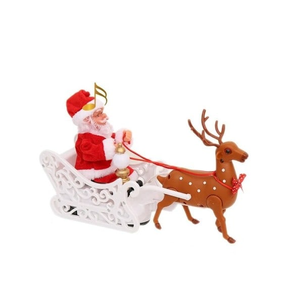 Jul prydnader present elektrisk klättring stege tomten docka leksaker med musik god jul träd hängande dekor