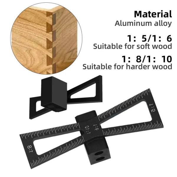 Træbearbejdning Svalehale Markør Aluminium Legering Svalehale Markering Skabelon Nøjagtig Svalehale Guide