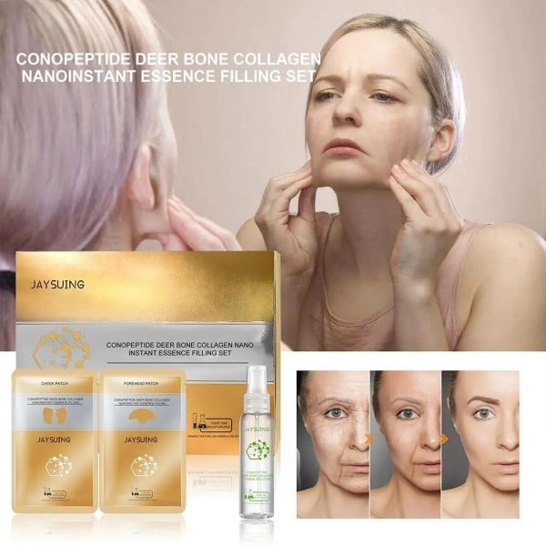 Peptide Deer Bone kollageeni Essence Kit Ikääntymistä estävä Nano Instant Essence Täyte Essence