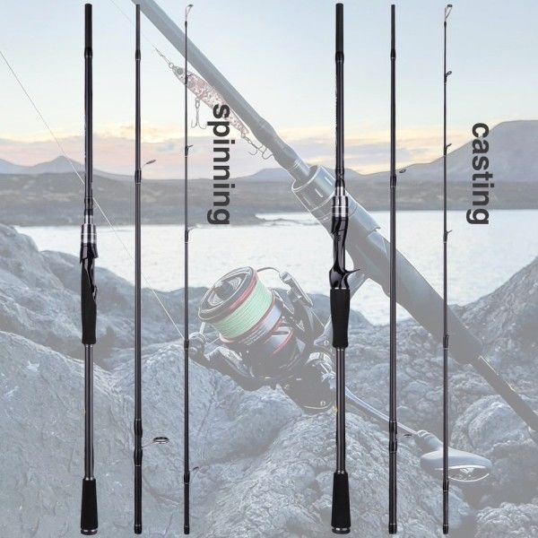 Lure Fiske Stang 3,0m30T Karbon Spinning Baitcasting FUJI Guide Reise Lure Stang