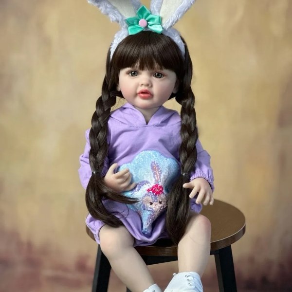 Reborn Dukker Realistisk Full Silikon Baby Bebe Nyfødt Jente Dukke Prinsesse Småbarn leketøy
